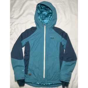 Mountain Hardware Teal Blue Insulated Jacket Womens S Rain Coat Ski Snow Winter